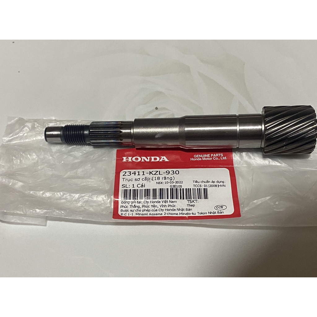 Trục sơ cấp (18 răng) HONDA VISION đời Cũ năm 2011-2013. 23411KZL930