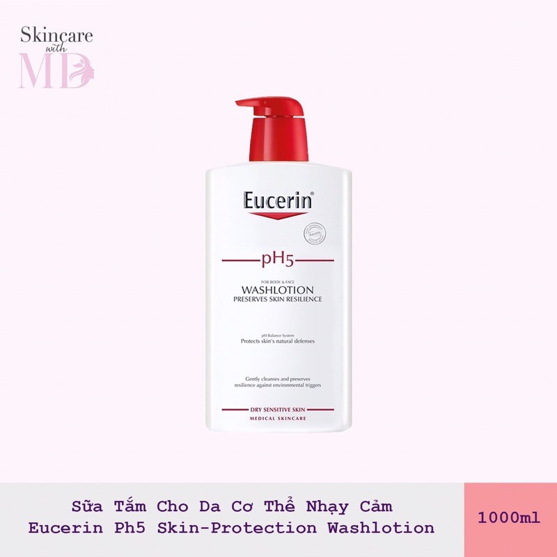 Eucerin pH5 Skin-Protection WashLotion: Sữa Tắm cho Da Nhạy Cảm