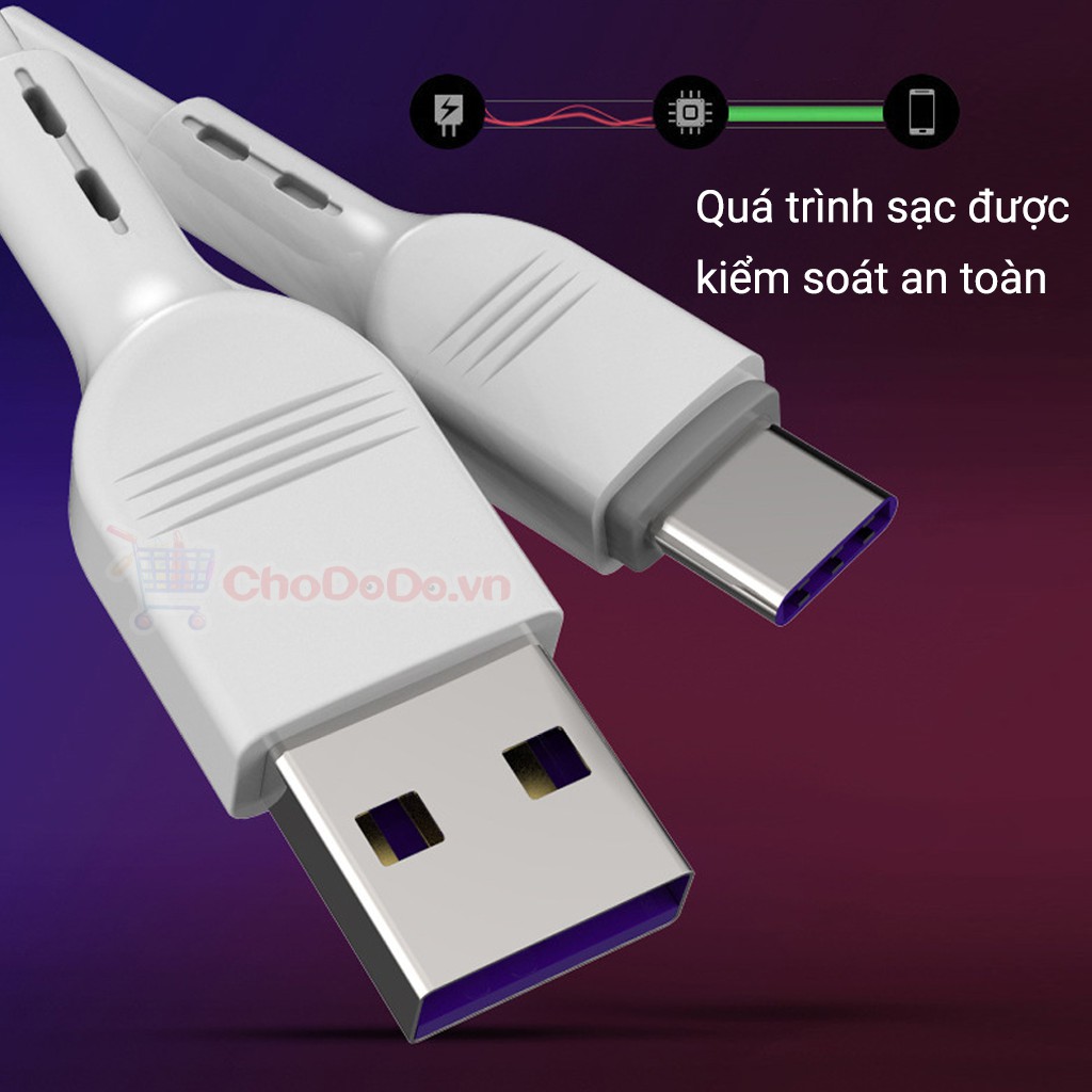 Cáp sạc nhanh điện thoại iPhone/Android QC 3.0 chất liệu nhựa PVC chống cháy CS13