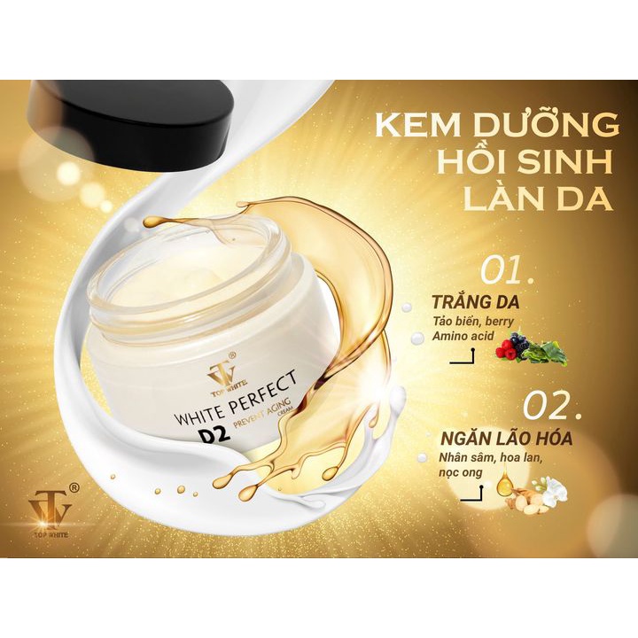 Kem Dưỡng Trắng Da Ban Đêm Topwhite White Perfect D2
