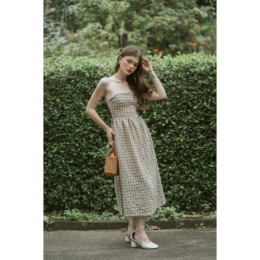 OLALASTUDIO Đầm quây xếp li dáng ngắn và dáng dài Soonnet Midi Dress