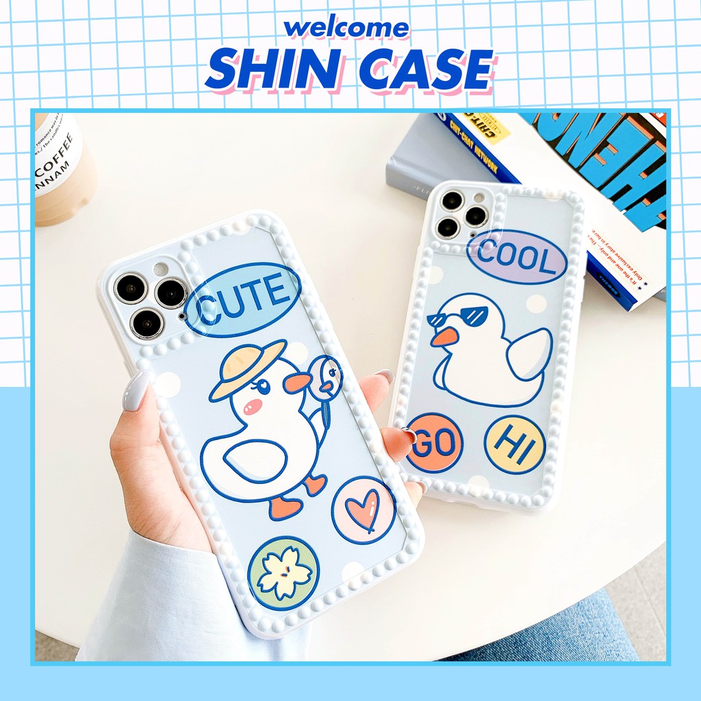 Ốp lưng iphone Vịt Cool IMD dày dặn viền nổi 6/6plus/6s/6splus/7/7plus/8/8plus/x/xr/xs/11/12/13/pro/max/plus/promax | BigBuy360 - bigbuy360.vn