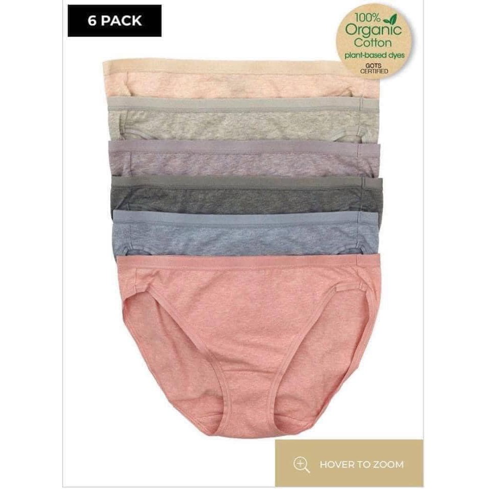 SET 6 QUẦN LÓT NỮ FELINA ORGANIC COTTON BIKINI SIZE XL