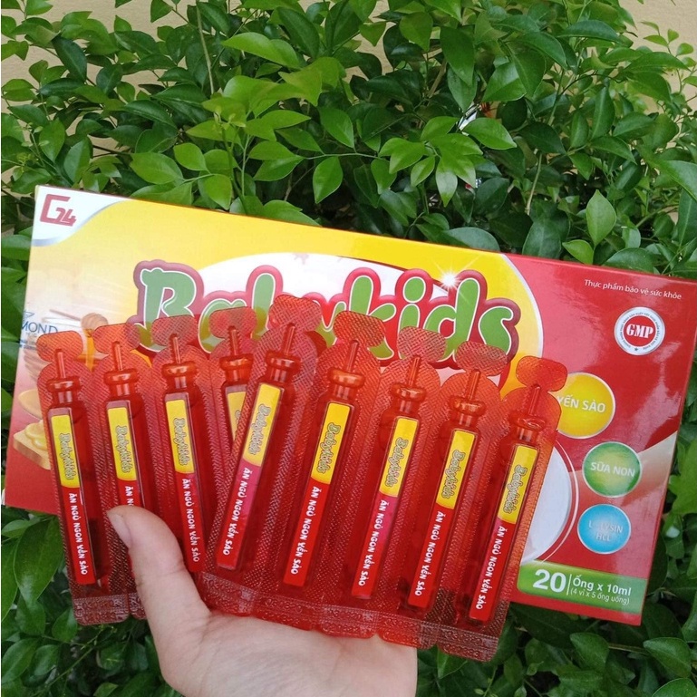 Siro Babykids Yến Sào Ăn Ngủ Ngon Cho Trẻ Biếng Ăn Hộp 20 Ống