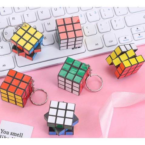 [ĐỒ CHƠI TRẺ EM] Móc Khóa Rubik 3cm x 3cm Thú Vị