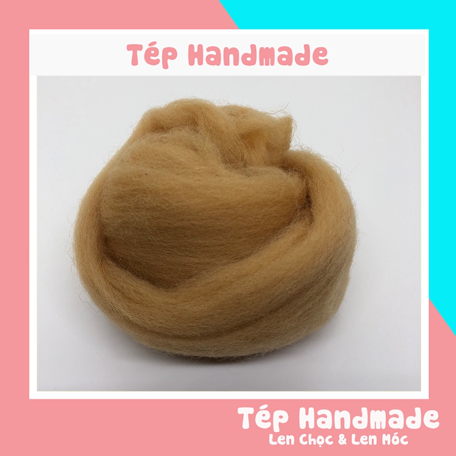 Len chọc loại tốt 12 màu 5g-10g-20g needle felt