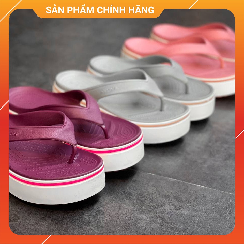 Dép Cross Nữ Platform Chính Hãng, Dép Kẹp Đế Cao 4cm, Size 36 37 38 39 - Sấu Vui Vẻ