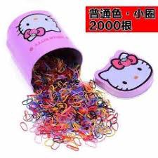 Hộp Chun Buộc Tóc Kitty 2000 Dây Cho Bé