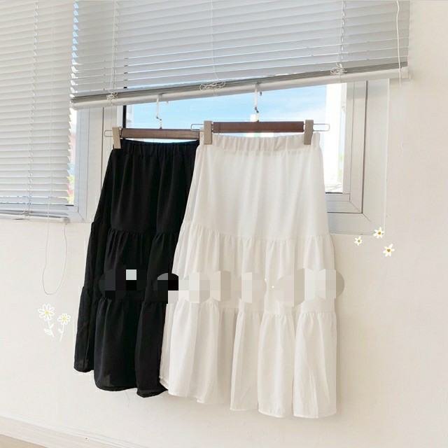 Ảnh thật - Chân váy ulzzang chân váy voan 2 lớp siêu hot