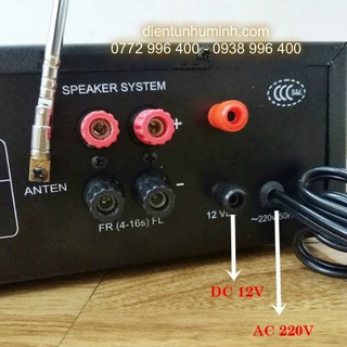 Ampli mini DC12V/220v Có BLUETOOTH USB Califlower BX-2277