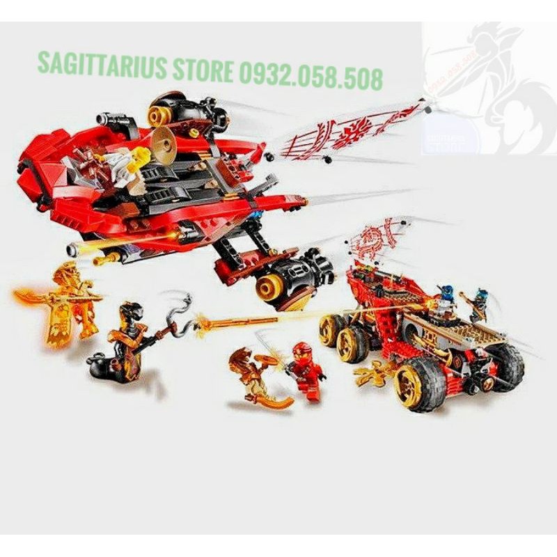 Bộ Lego Lari 11332 Lắp Ráp Xe Tank Sa Mạc Ninjago