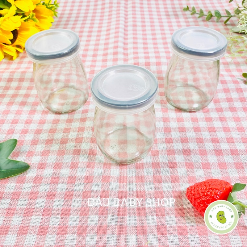 Hũ thuỷ tinh làm sữa chua, pudding cho bé 100ml