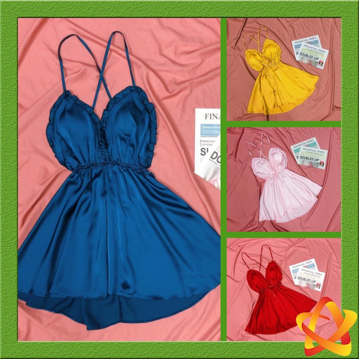 Váy ngủ sexy - Váy ngủ sexy lụa satin mềm mịn Freesize dưới 60kg