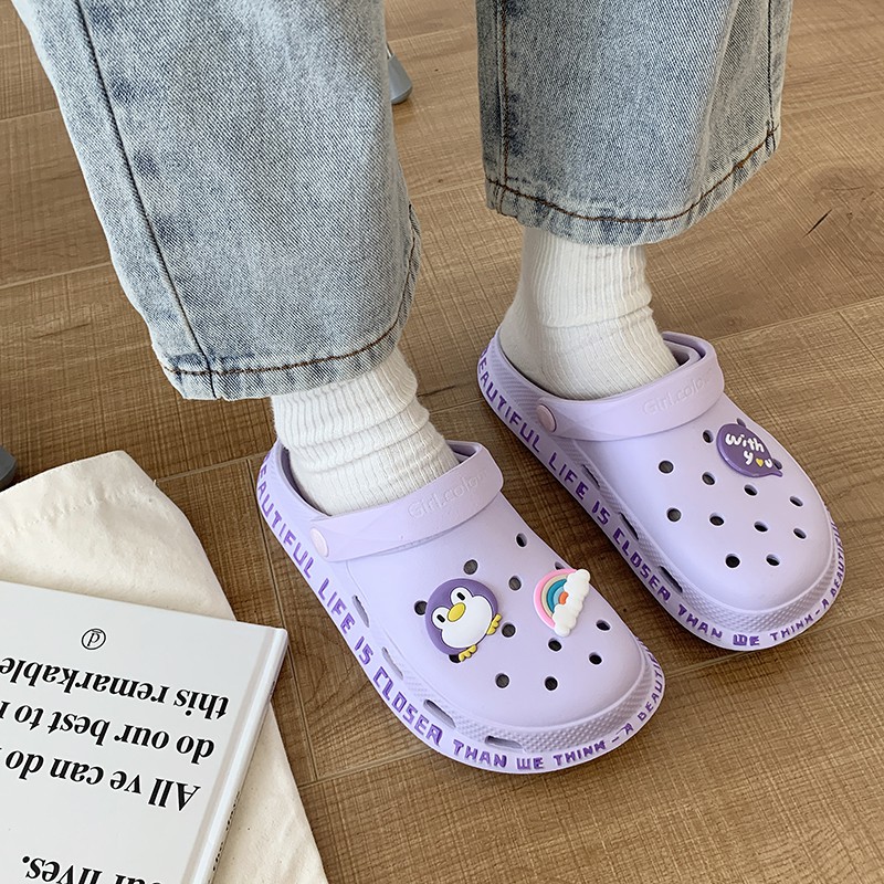 DÉP CROSS ULZZANG VIỀN CHỮ ÊM CHÂN KÈM STICKER