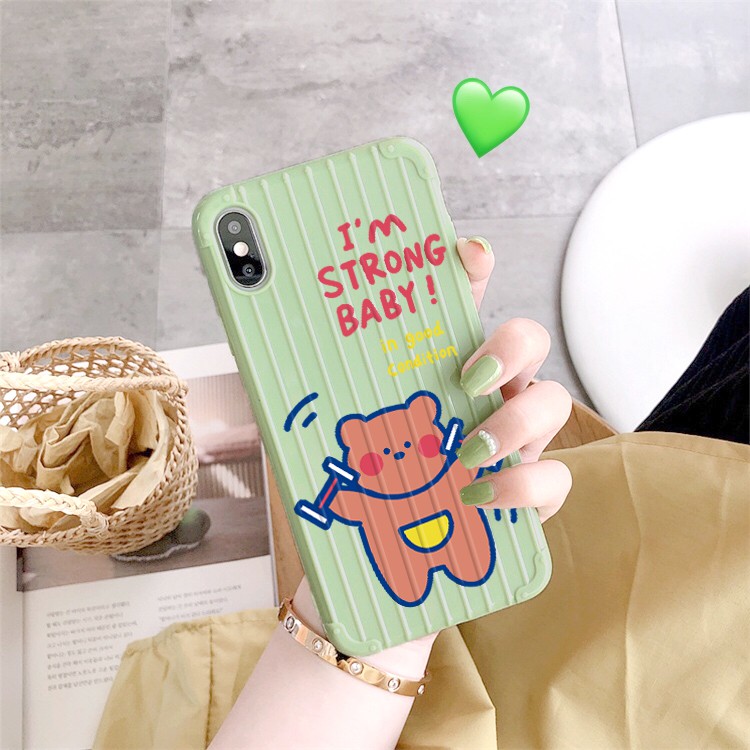 Ốp lưng iphone Gấu tập tạ sọc 3D chống va đập 5/5s/6/6plus/6s/6splus/7/7plus/8/8plus/x/xs/11/12/pro/max/plus/promax | BigBuy360 - bigbuy360.vn