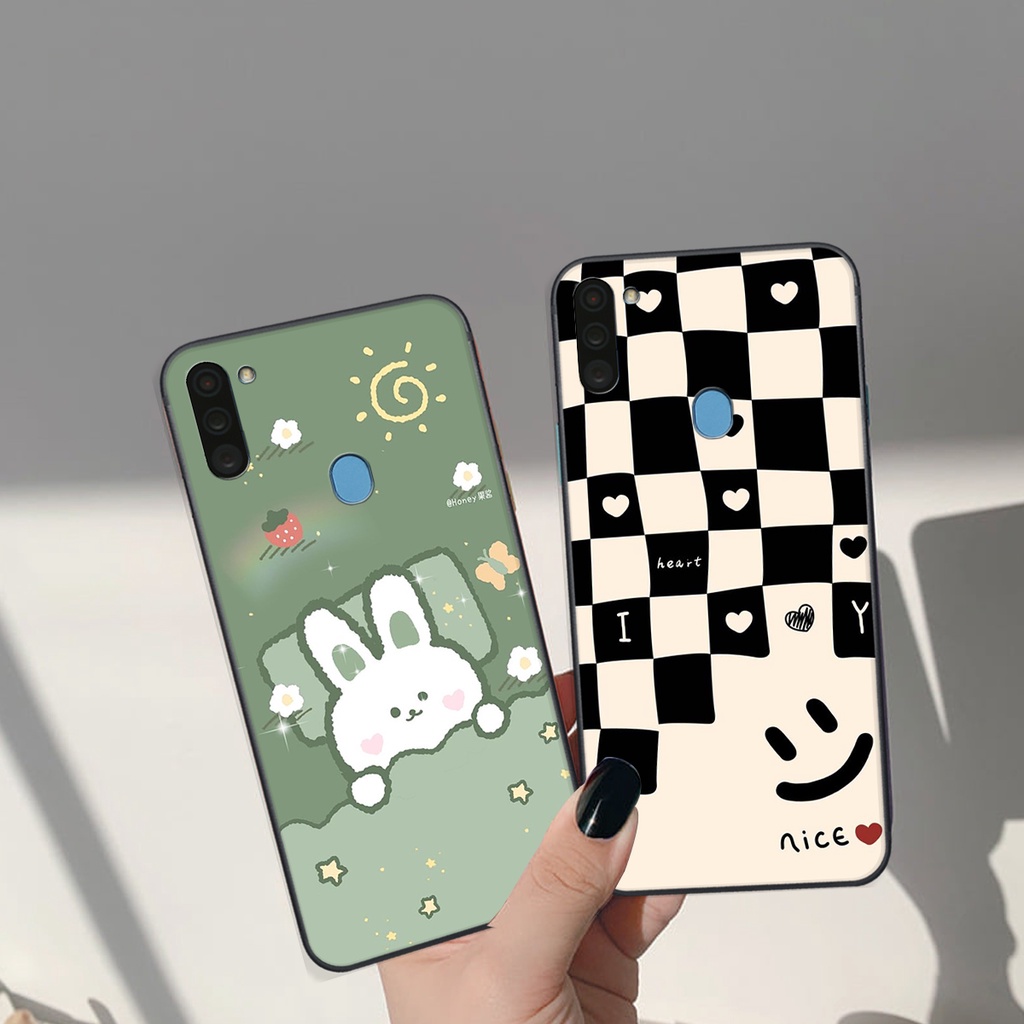 Ốp lưng Samsung Galaxy A11 / M11 in hình Gấu nâu - hồng, Gấu Be@rick  cực CUTE, DỄ THƯƠNG