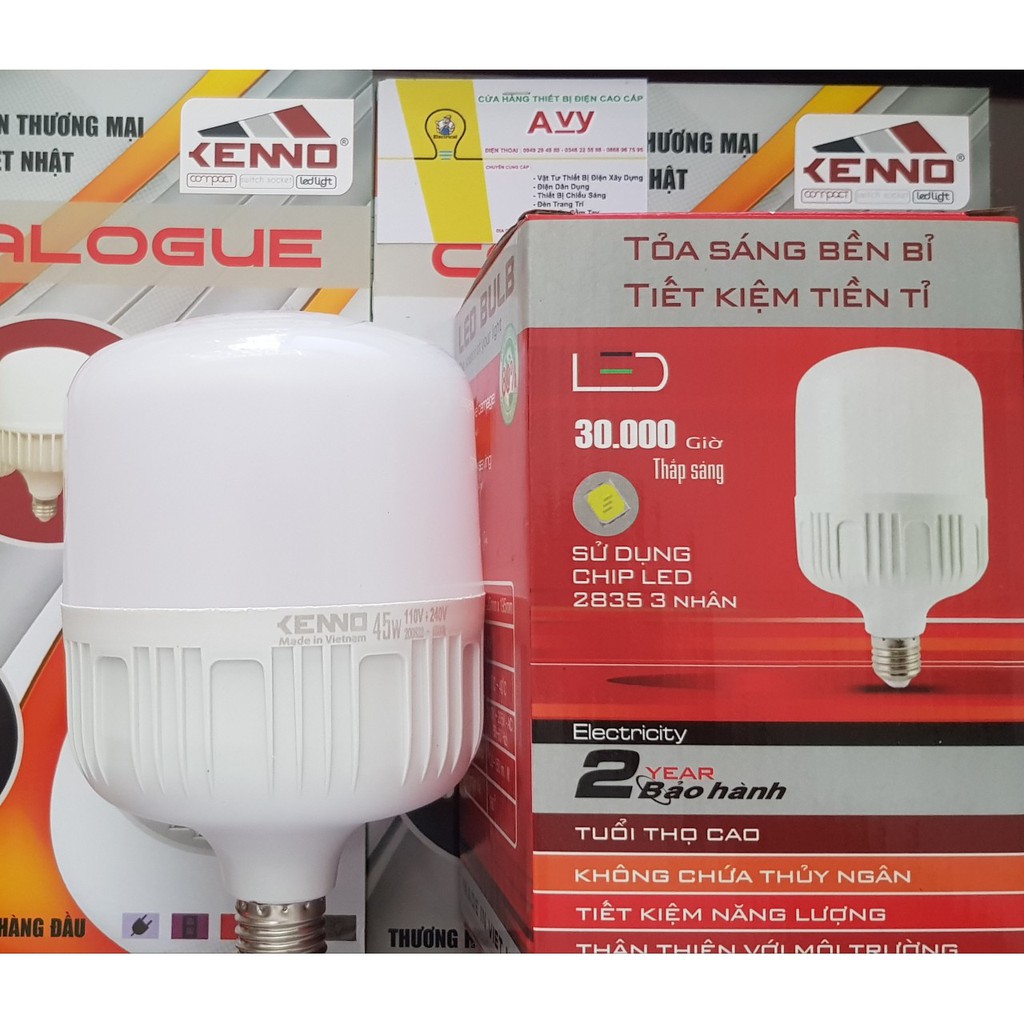Bóng Đèn Led Trụ KENNO 5W, 10W, 15W, 20W, 30W, 50W