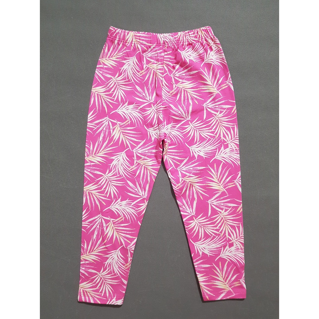 Quần legging dài bé gái in hoa lá dễ thương