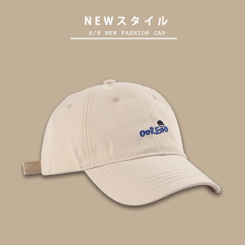 Mũ lưỡi trai bóng chày mềm mại in chữ vành cong phong cách xuân hè Hàn Quốc dễ phối đồ cho nữ và nam