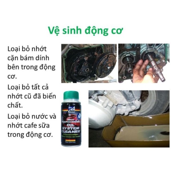 Chai súc rửa động cơ bluechem oil system cleaner 50ml - ảnh sản phẩm 5