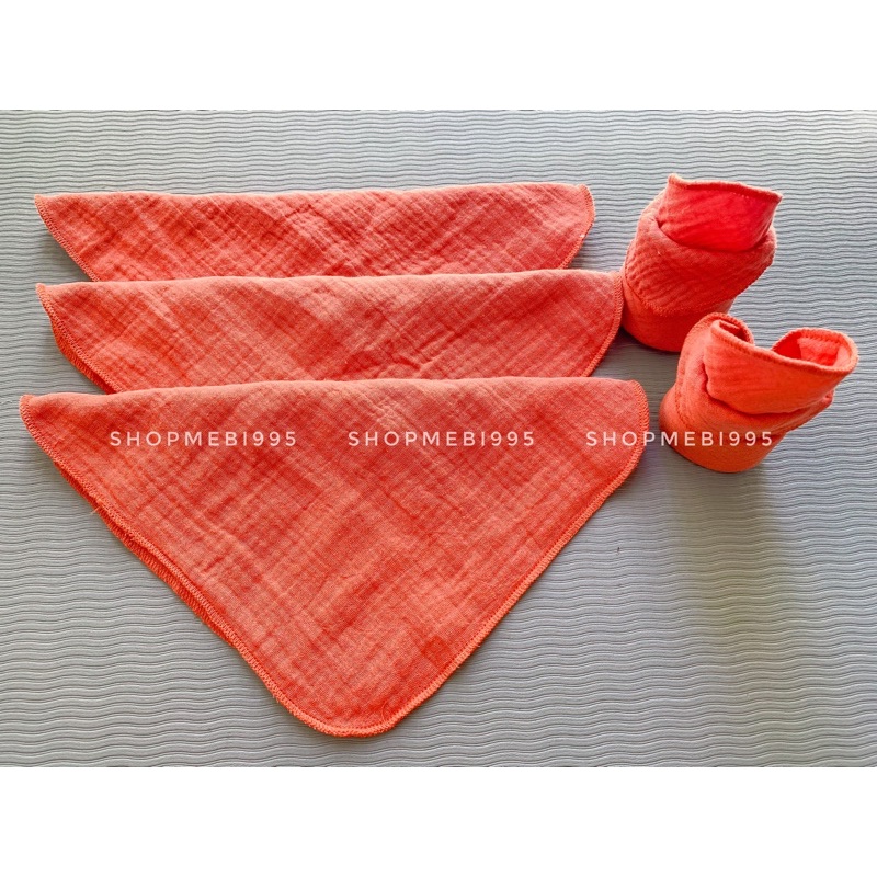 Khăn xô sữa 4 lớp muslin organic màu ngẫu nhiên
