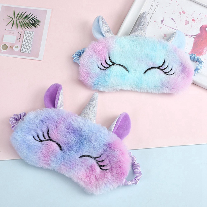 Mặt nạ che mắt khi ngủ thiết kế hình ngựa một sừng dễ thương cho bé gái | BigBuy360 - bigbuy360.vn