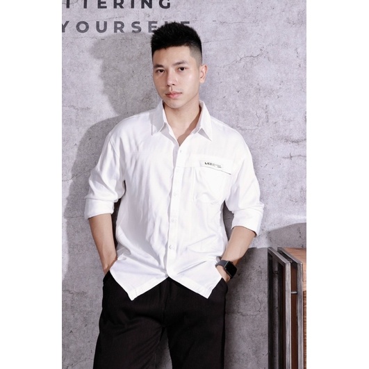Sơ mi trơn đơn giản form suông rộng thời trang Nô Store