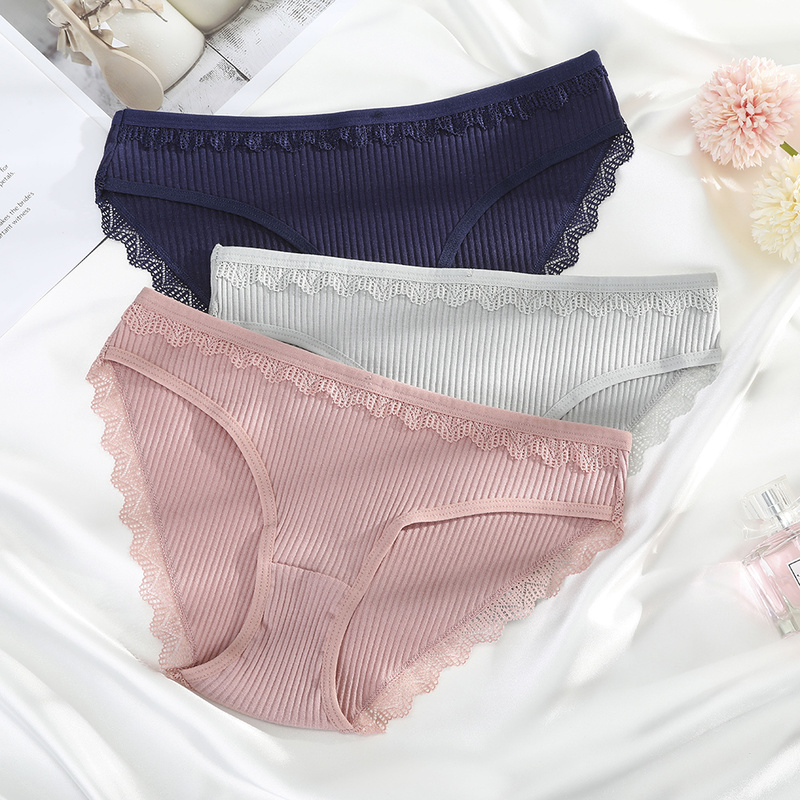 Quần lót cotton phối ren quyến rũ dành cho nữ Levao