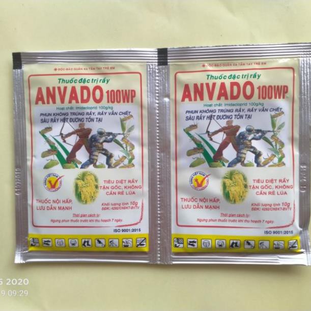 Combo 2 gói thuốc đặc trị rầy ANVADO 100WP