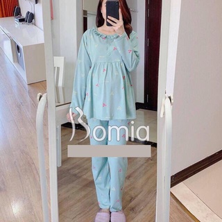 Bộ bầu và sau sinh cotton dài tay có khóa cho con bú, bộ bầu mặc nhà