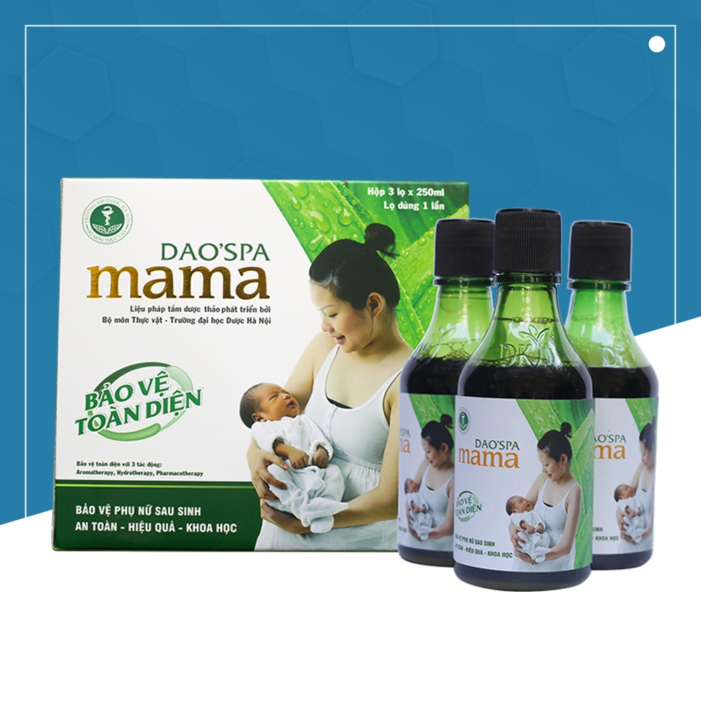 Xông tắm cho mẹ sau sinh Dao'spa mama chính gốc Dao đỏ, Đại học Dược HN - DK Pharma - 250ml/chai