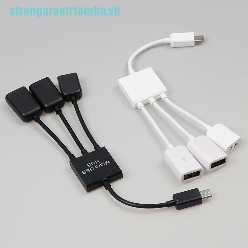 Cáp Otg 3 Trong 1 Cổng Micro Usb