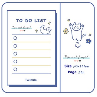 Giấy nhớ sticky note memo daily checklist