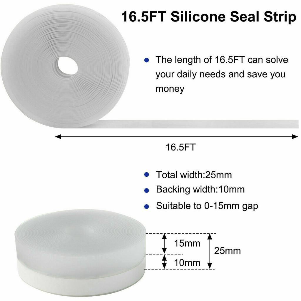 16 Feet Door Strip Strip Strip Silicone Windows Bottom Stopper 5m