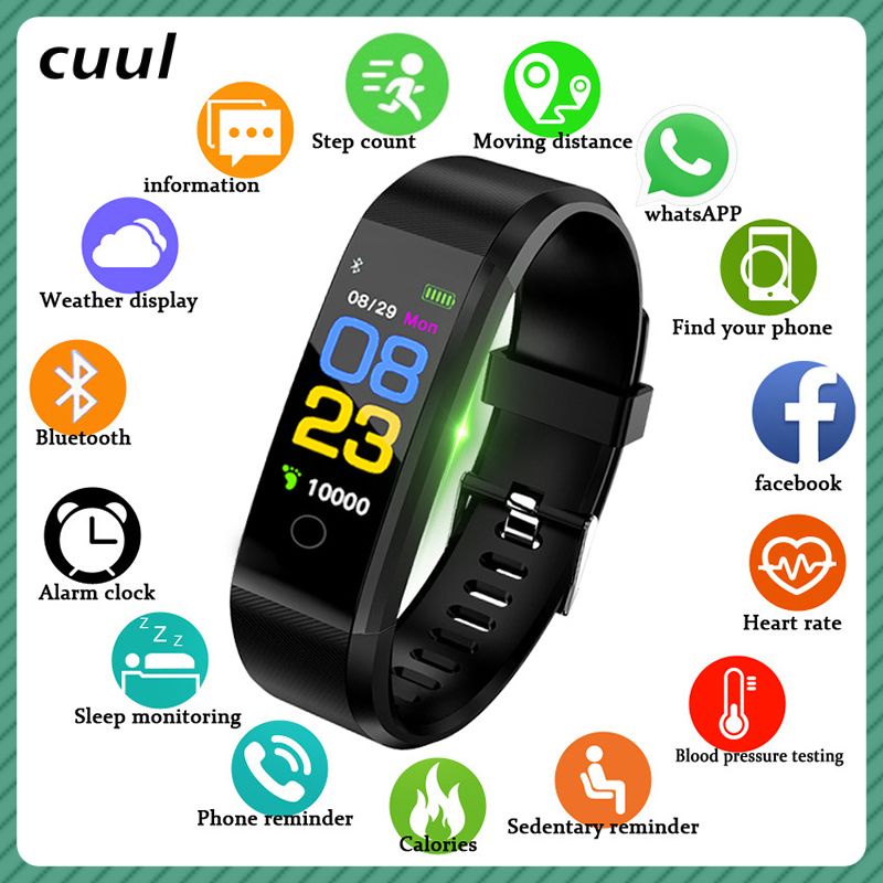 Còn Hàng 115 Plus Vòng Tay Thể Thao Sức Khỏe Chống Nước Đo Nhịp Tim Huyết Áp Tập Thể Hình Đồng Hồ Thông Minh Theo Dõi Hoạt Động Cổ Tay Vòng Tay cá Tuyết