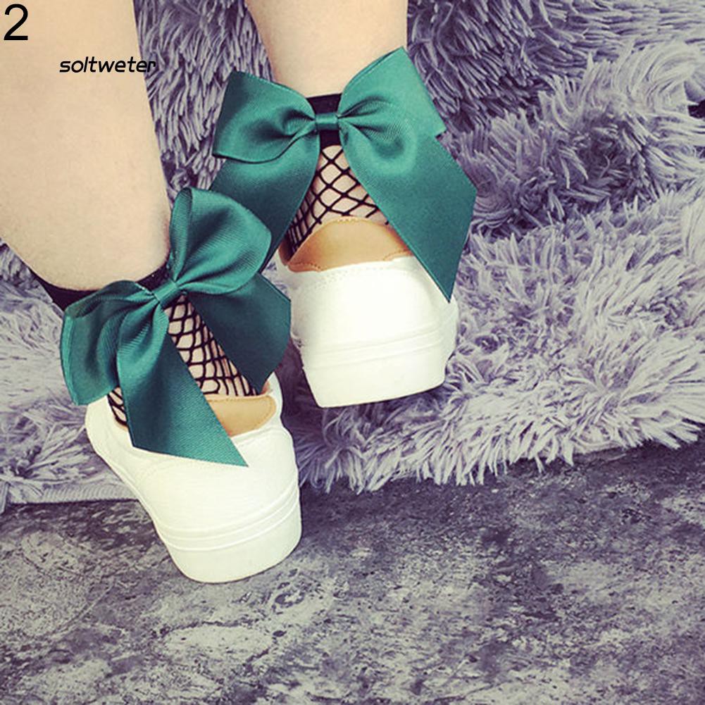 Vớ lưới đính nơ xinh xắn dành cho nữ