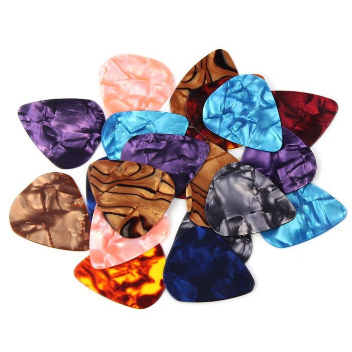 Set 20 gảy đàn guitar bằng celluloid nhiều màu dày 0.46mm