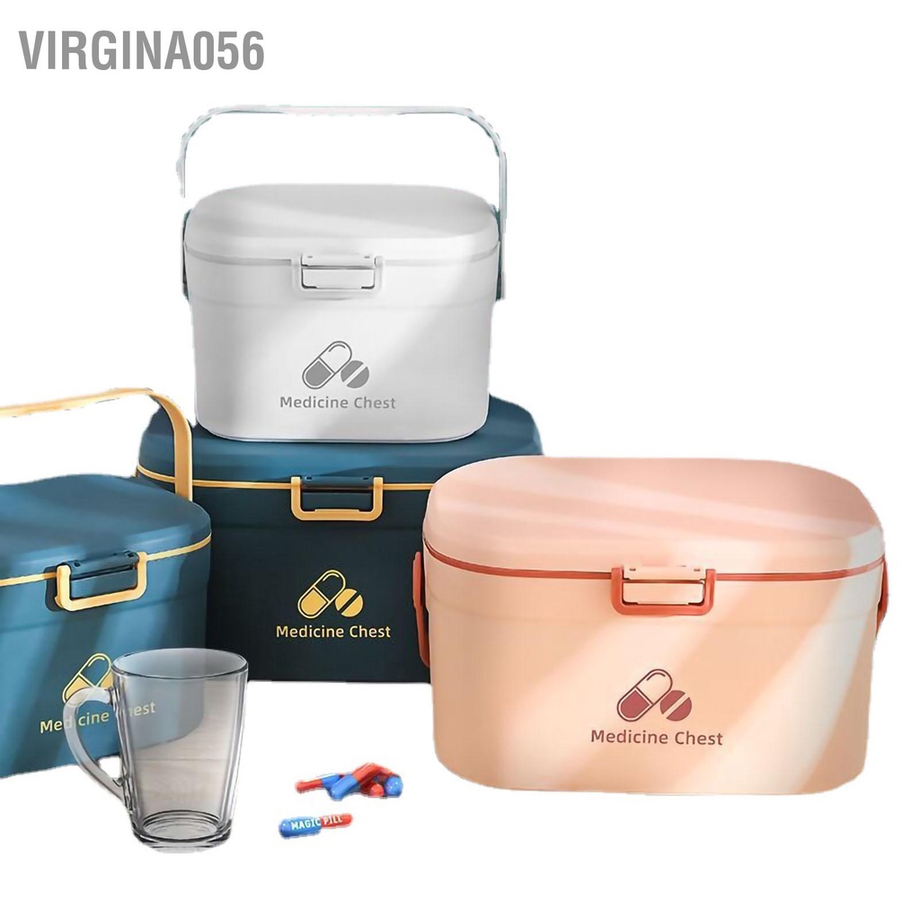 Có thể bán buôn Hộp đựng thuốc May thiếc PP 2 lớp Di động cho Văn phòng tại nhà Virgina056 Hàng giao ngay