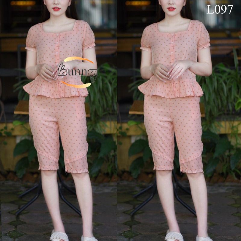 [Bunnysky] Đồ bộ nữ, Đồ bộ mặc nhà lửng điệu đà xinh xán lắm ạ.