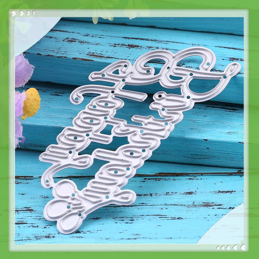 AIGONI Birthday DIY Metal Scrapbook Craft Embroidery Art Cutting Die Stencils Gift