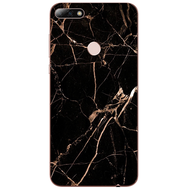 Black marble style Phone Case For ZTE Blade V7 V8 Lite Max Mini V9 V10 Vita silicone Cover