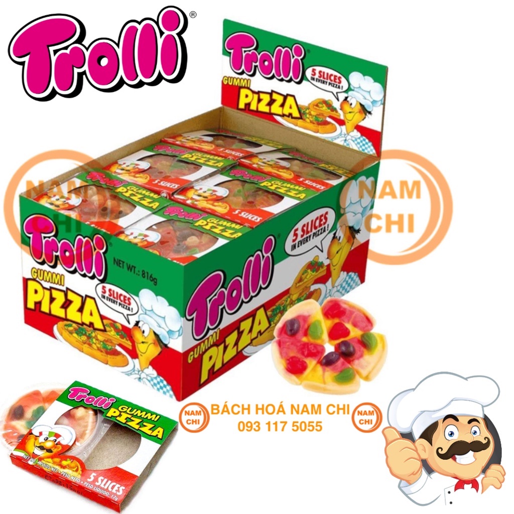 [LẺ 1 MIẾNG] Kẹo Dẻo TROLLI Pizza 15.5G Đức Ăn Cực Ngon Bé Ăn Là Mê