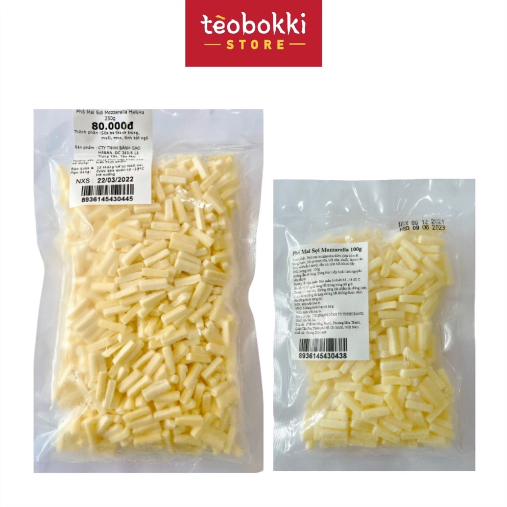 [CHỈ GIAO TPHCM] Phô Mai Sợi Mozzarella 100g 250g