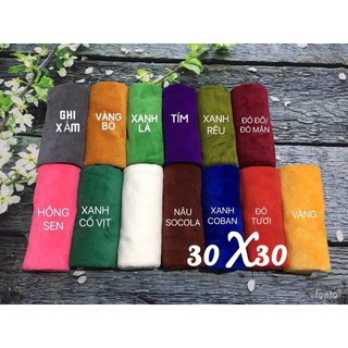Combo 10 khăn đa năng 30x30cm, khăn microfiber, khăn spa, khăn hair salon