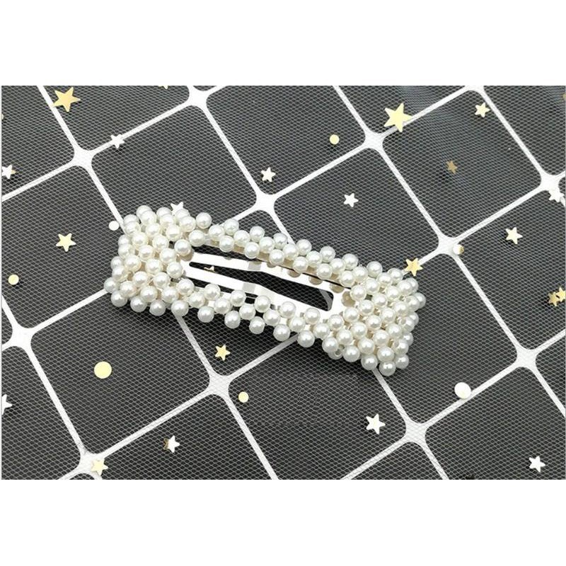SÉT 4 KẸP TÓC (GIẢ) NGỌC TRAI HOT TREND 2019 CAO CẤP