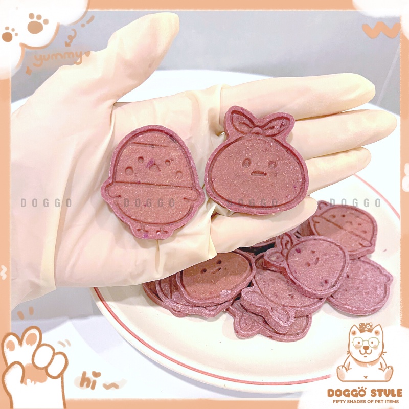 Treat Bánh Thưởng Cho Chó Thịt Heo Và Khoai Tím Sấy Khô DOGGO Homemade Không Chất Bảo Quản 50G Thức Ăn Cho Chó Thú Cưng