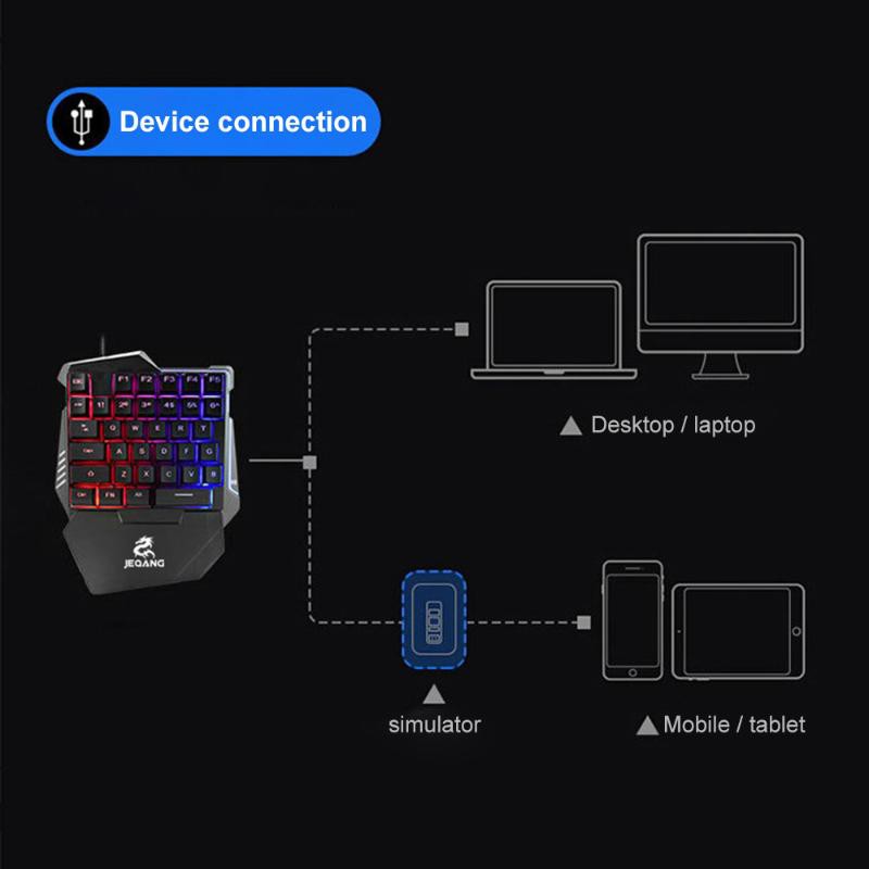 Mới Bàn Phím Cơ Chơi Game Mini Có Đèn Nền Rgb Cho Pc Ps4 Xbox