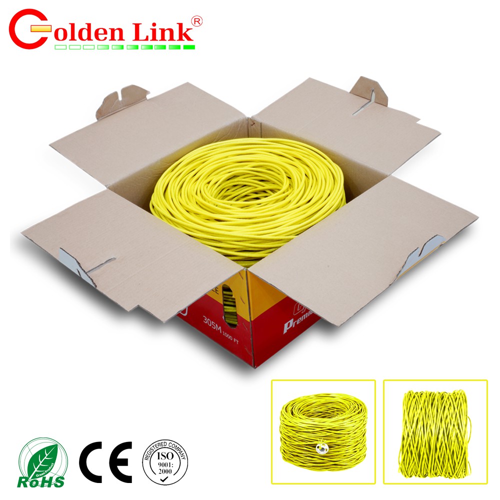 Cáp Mạng GOLDEN LINK Platinum UTP CAT 6 – VÀNG GL01006 (305m) MADE IN TAIWAN