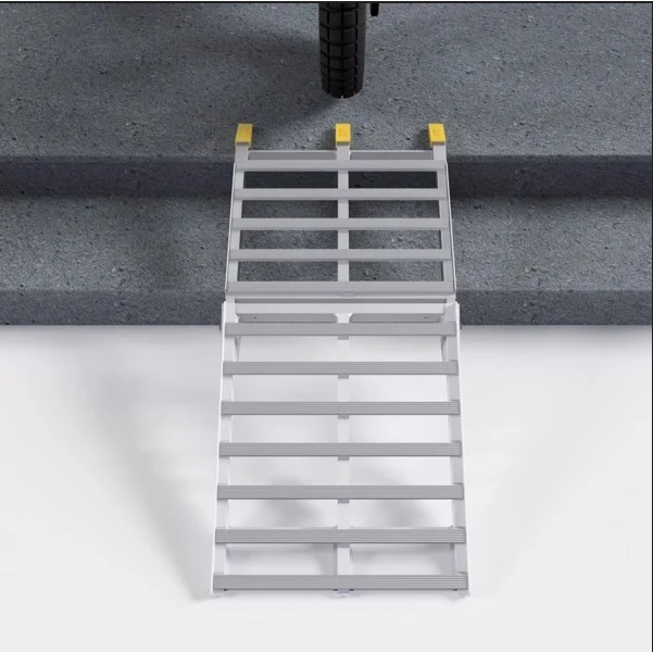 Cầu dắt xe máy  hợp kim nhôm 90x42cm cho thềm nhà từ 26 - 30cm