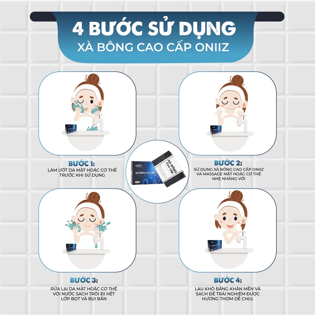 Xà phòng thảo dược Oniiz 130gr - hỗ trợ mờ thâm, sạch mụn, sáng da